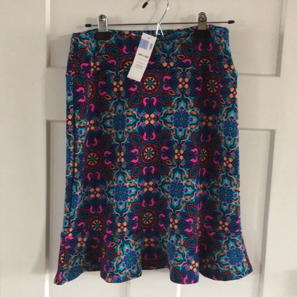 Agnes & Dora Flounce Pencil Skirt Large